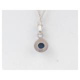 Sterling Silver Lapis Pendant Necklace