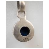 Sterling Silver Lapis Pendant Necklace