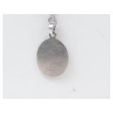 Golfer Swing Sterling Silver Pendant Necklace 18'
