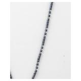 Lariat Necklace With Black Beaded Chain