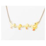 Duckling Charm Necklace 15 in