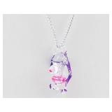 Blown Glass Dog Pendant Necklace