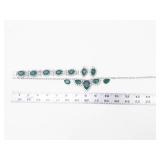 Green Rhinestone Jewelry Set (4 Pieces)