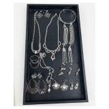 Costume Jewelry Mixed Lot Necklace Bracelet & Earring Set