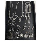 Costume Jewelry Mixed Lot Necklace Bracelet & Earring Set