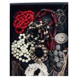 Mixed Costume Jewelry Lot - Beaded Necklaces, Bracelets & Earrings