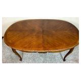 Drexel Heritage French Provisional Style Table and 5 Cane Back  Chairs