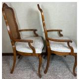 Drexel Heritage French Provisional Style Table and 5 Cane Back  Chairs