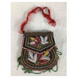 Antique Native American Beaded Bag - Bought on a Train in 1850's