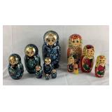 Hand Painted Traditional Matryoshka Wooden Russian Nesting Dolls Sets