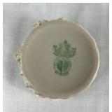Bundle of 4 Vintage Belleek Ireland Basket Weave Vases with Black & Green Bottom Marks