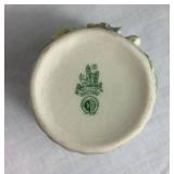 Bundle of 4 Vintage Belleek Ireland Basket Weave Vases with Black & Green Bottom Marks