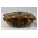 Chinese Warrior Sculpture and Hand Carved Japanese & Globe Wood Trinket Boxes