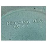 Vintage Red Wing Pottery Blue Teal Speckled Bowl #1592 circa 1960