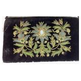 Vintage Zardozi Embroidered Velvet and Pleated Kiss Lock Evening Bags