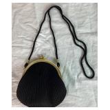 Vintage Zardozi Embroidered Velvet and Pleated Kiss Lock Evening Bags