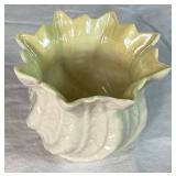 Classic Tridacna Shell Belleek Irish Porcelain Teapots 8' W x 9' W  and Neptune Pattern Vase 3.5' H