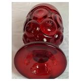 Ruby Red Goblet Collection - L.G. Wright Ruby Grape Panel, L.E. Smith Moon & Star and Two Avon 1876 Cape Cod