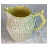 Black Mark Belleek Limpet Shell Teapot, Pitcher and Coffee Server