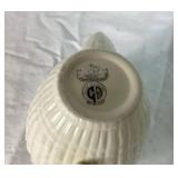 Black Mark Belleek Limpet Shell Teapot, Pitcher and Coffee Server