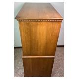 Davis Cabinet Co. Walnut 5 Drawer Highboy Dresser with Coordinating 2 Drawer Nightstand