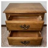Davis Cabinet Co. Walnut 5 Drawer Highboy Dresser with Coordinating 2 Drawer Nightstand
