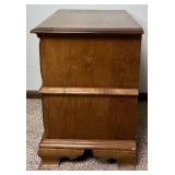 Davis Cabinet Co. Walnut 5 Drawer Highboy Dresser with Coordinating 2 Drawer Nightstand