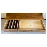 Ethan Allen Early American Solid Maple & Birch Shutter Door Buffet with Hutch