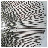 Mid Century Modern Brutalist Sunburst Metal Wall Sculpture