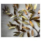 MCM Brutalist Copper and Brass Leaves Wall Sculpture