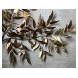 MCM Brutalist Copper and Brass Leaves Wall Sculpture