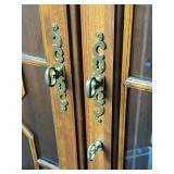 Hayden Chippendale Georgian Style Cherry Corner Cupboard Display Cabinet