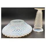 5 Piece Assortment of Vintage Opalescent Hobnail