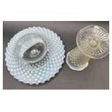 5 Piece Assortment of Vintage Opalescent Hobnail