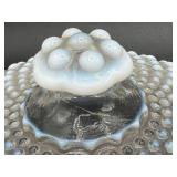 5 Piece Assortment of Vintage Opalescent Hobnail