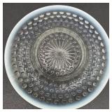 Set of 8 Vintage Opalescent Hobnail Teacups and Saucers