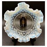 Collection of Vintage Opalescent Hobnail Trinket Boxes and Dishes
