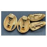 Vintage Gold Tone Clip and Twist-On Earrings