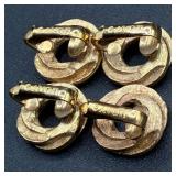 Vintage Gold Tone Clip and Twist-On Earrings