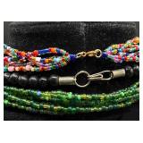 Assortment of Beaded Necklaces, Bracelets, Earrings and Brooch