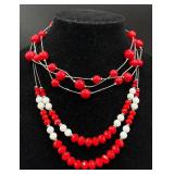 Assortment of Beaded Necklaces, Bracelets, Earrings and Brooch