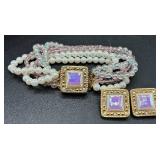Vintage Glam Necklaces, Pins, Earrings and Bracelet