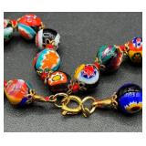 Vintage Cloisonne, Glass Beaded and Enamel Bracelets plus Two Jewelry Boxes