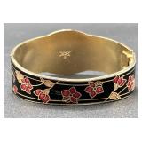 Vintage Cloisonne, Glass Beaded and Enamel Bracelets plus Two Jewelry Boxes