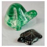 Zuni Pueblo Turtle Fetish by Jonathan Natewa and Amazonite Stone Turtle Bundle