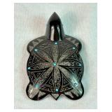 Zuni Pueblo Turtle Fetish by Jonathan Natewa and Amazonite Stone Turtle Bundle