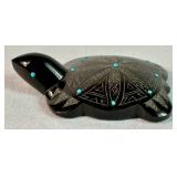 Zuni Pueblo Turtle Fetish by Jonathan Natewa and Amazonite Stone Turtle Bundle