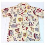 Vintage Campus Boy's Baseball Button Down Shirt - Size 12 Youth