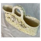 Antique Belleek Black Mark Irish Porcelain Bacchus Pitchers, Aberdeen Pitcher and Flower Basket