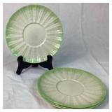 Green Neptune Belleek Porcelain Cabaret Tea Set 3rd Mark Black